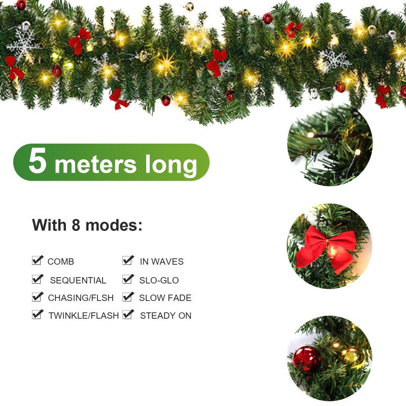 Guirlande De Noël Avec Lumières LED 20 M Blanc - Guirlande De Noel Avec Lumieres Led 20 M Blanc Guirlande De Noel Eclairage Led Decoration Noel Luminaire Exterieur Guirlande Lumineuse 86289106