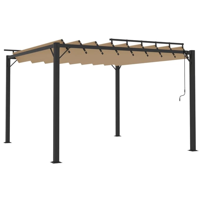 Gazebo Da Giardino Toolport 3x4 M Effetto Legno - Tetto Acciaio Impermeabile, 4 Pannelli Laterali Grigi - Foto 10