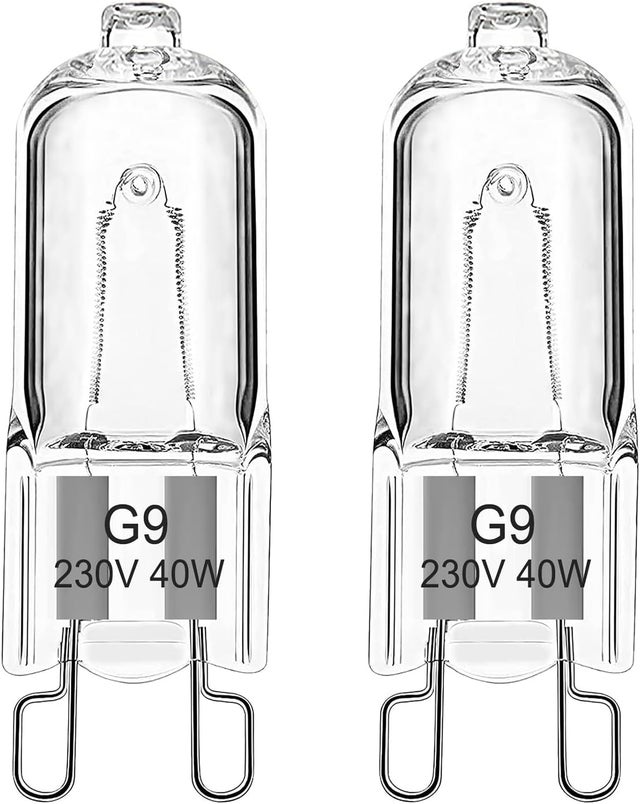 Lot de 2 Ampoule Halogène G9 Pour Four 40W 230V Ampoule de Four G9 Dimmable Tolérance 300°C Pour AEG/Neff/Whirlpool/Smeg/Bosch, Micro-ondes, Blanc Ch