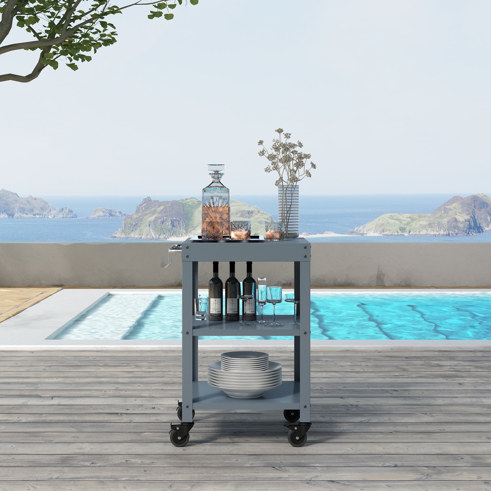 Desserte de jardin Bolognano gris foncé casa.pro - 3