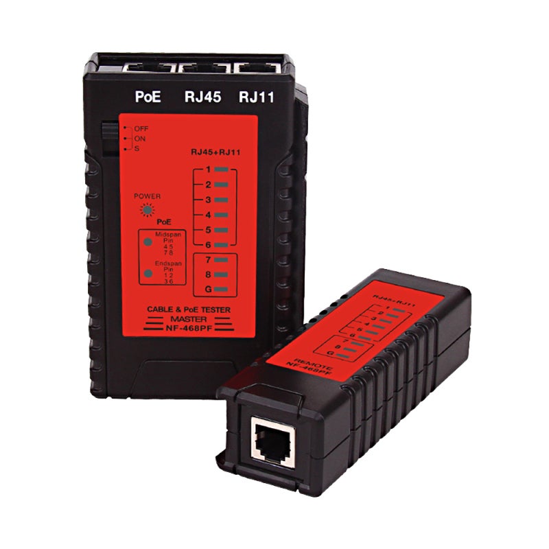 Probador de cables de red NF-468PF, PoE, RJ45 RJ11, para Ethernet LAN y ...