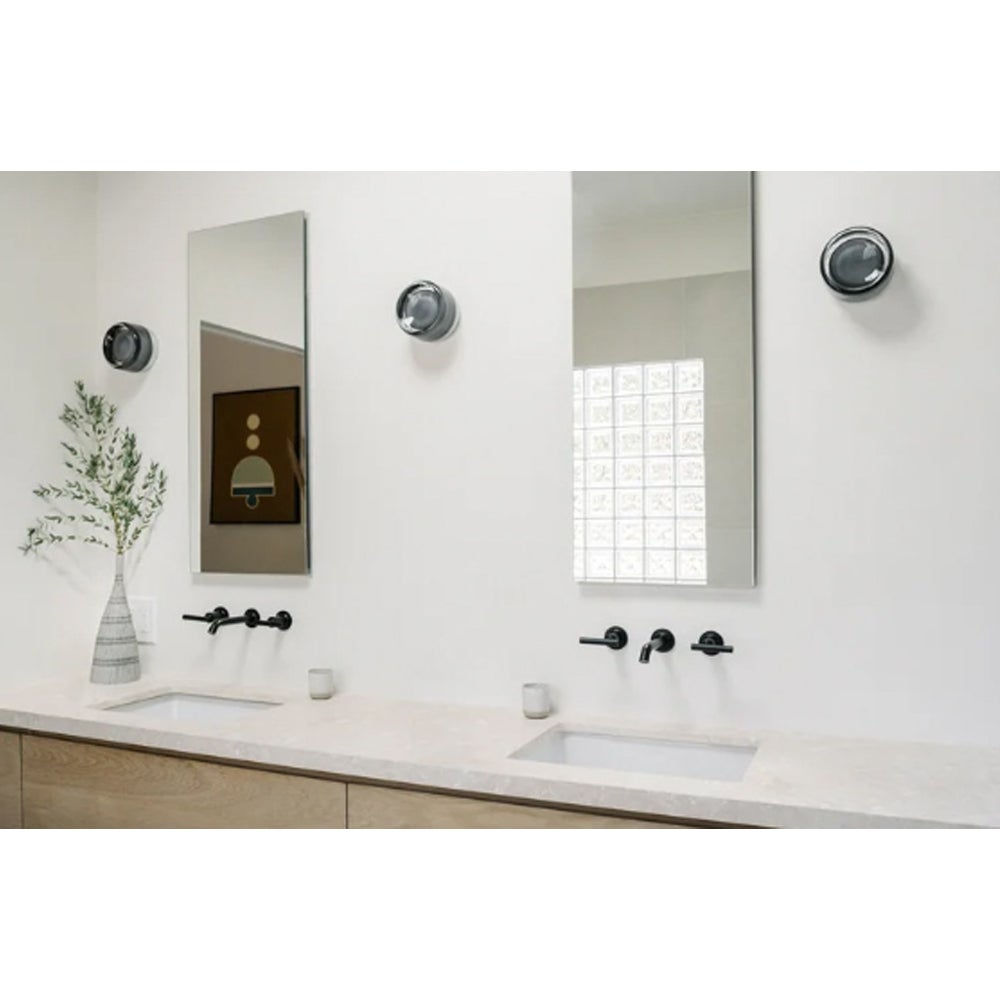 Applique da parete in vetro, design moderno e minimalista, ideale per hotel e B&B, luce bianca fredda – Grigio - 8