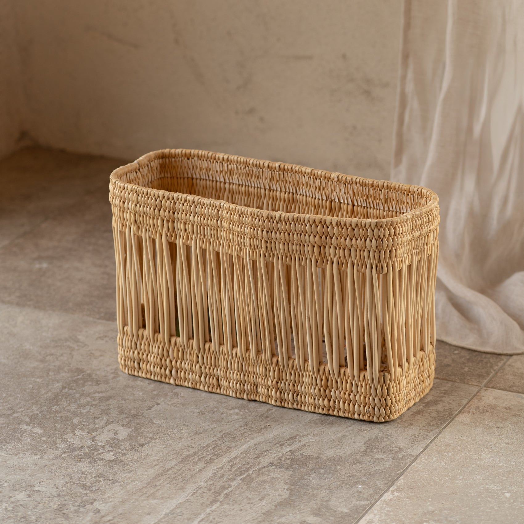 Panier porte-revues ou courriers - Naturel - 40x25 cm - Osier - 2