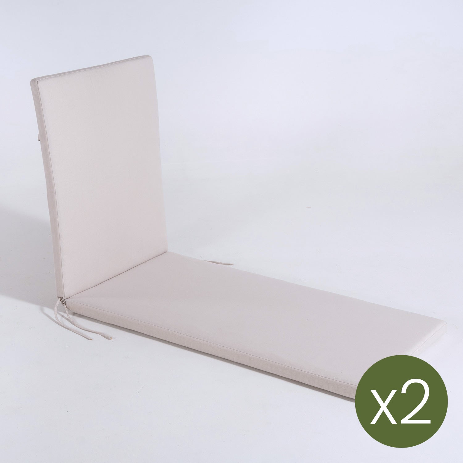 Cojín Tumbona Jardín 170x53x8 Cm - Antideslizante, Con Correas, Para Interior Y Exterior, Negro