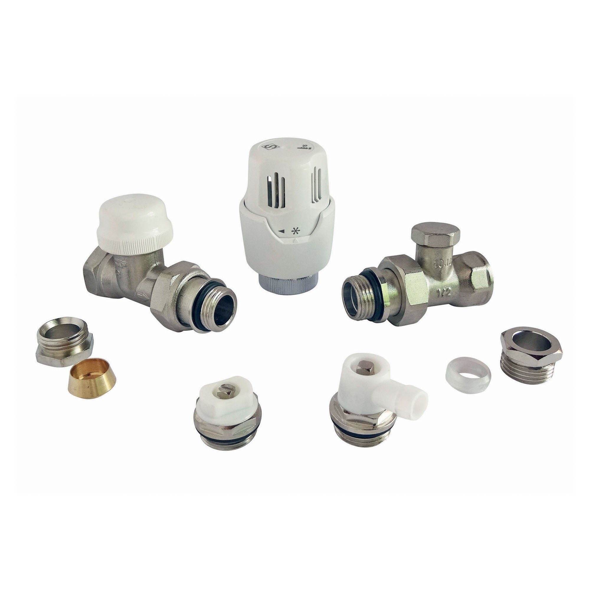 Kit radiateur robinet thermostatique droit 15/21 | Leroy Merlin