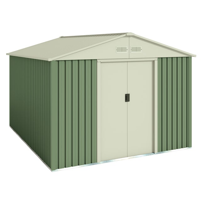 Abri de Jardin en Métal 7,86m2 Galliv - Garantie 10 Ans - 261x301x198cm - Cabane de jardin