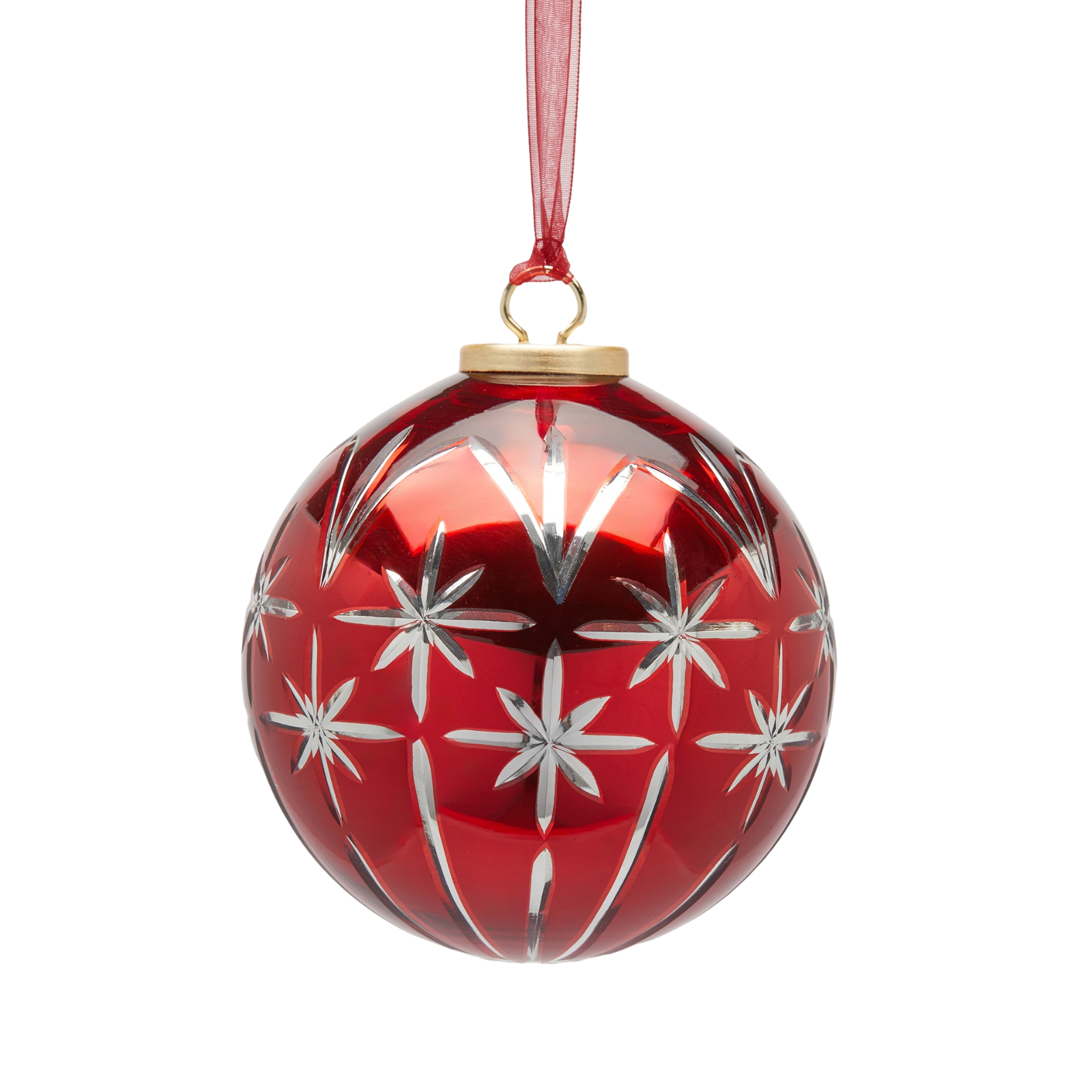 Boule De Noël Générique – Décorations De Sapin – Rouge – Fabriqué En France
