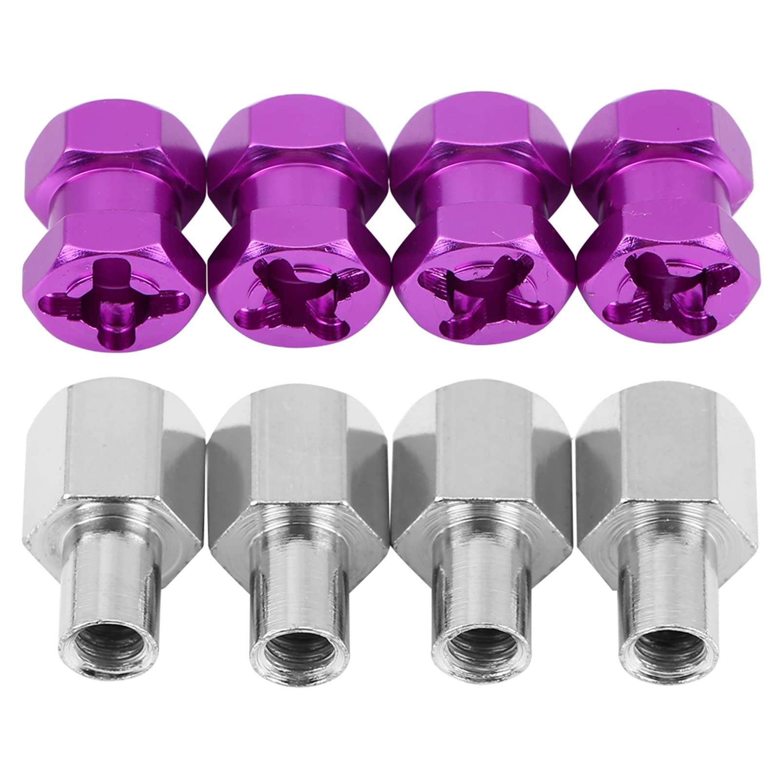 Lot De 4 Adaptateurs Métalliques Pour Moyeu De Roue Hexagonal RC 12 Mm Violet Rouge Noir Bleu Ameliore Manipulation Et Durabilite Pour D90 94418276