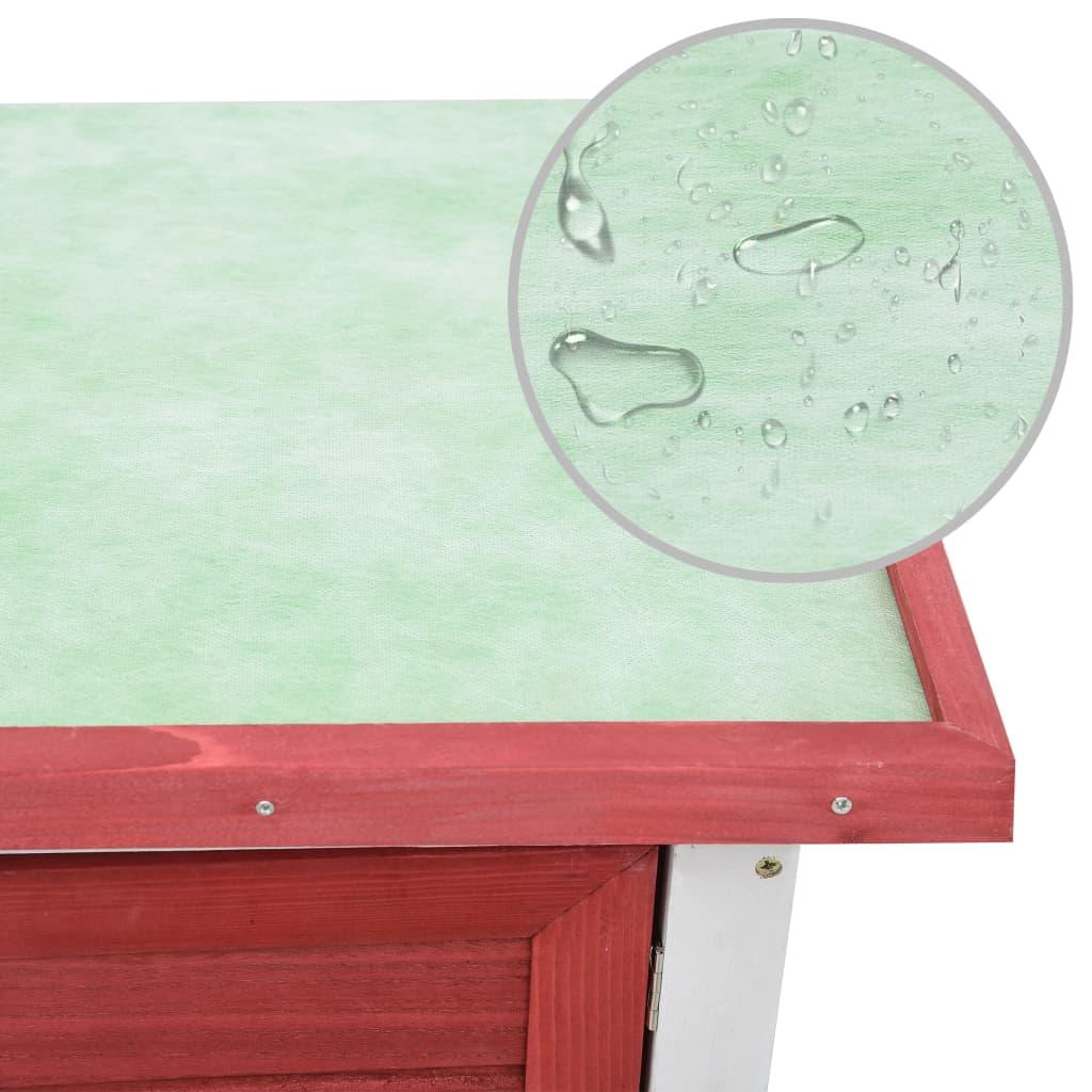 Credenza da esterno 1 anta 90 x 45 x 80 cm legno rosso 02_0000588 - 6