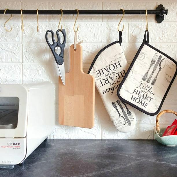 Paire de gants de cuisine antidérapants en coton + sets de table isothermes pour cuisiner, griller - 4