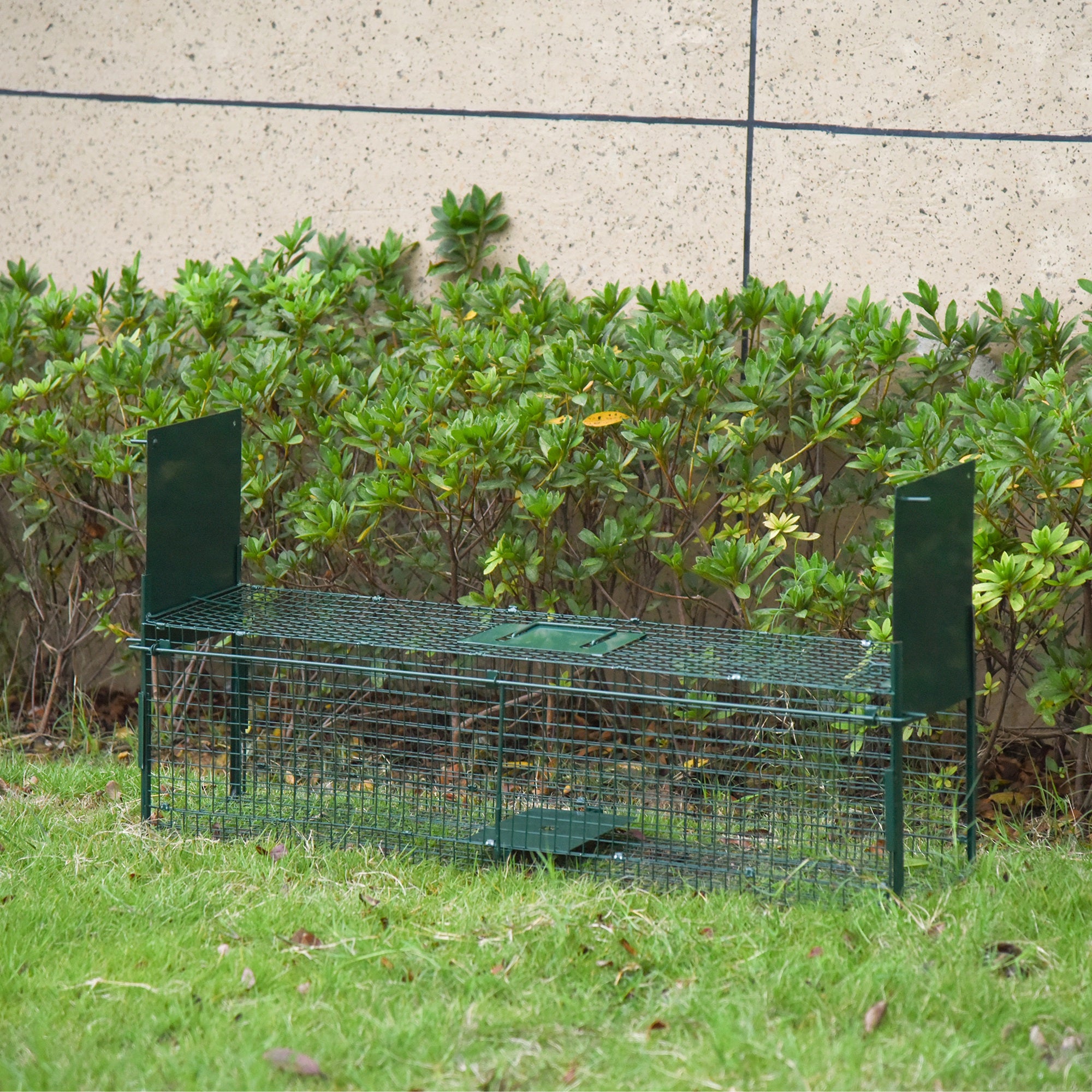Pawhut Trampa Para Animales Vivos 100X25x28 Cm Verde/Oscuro , Leroy Merlin