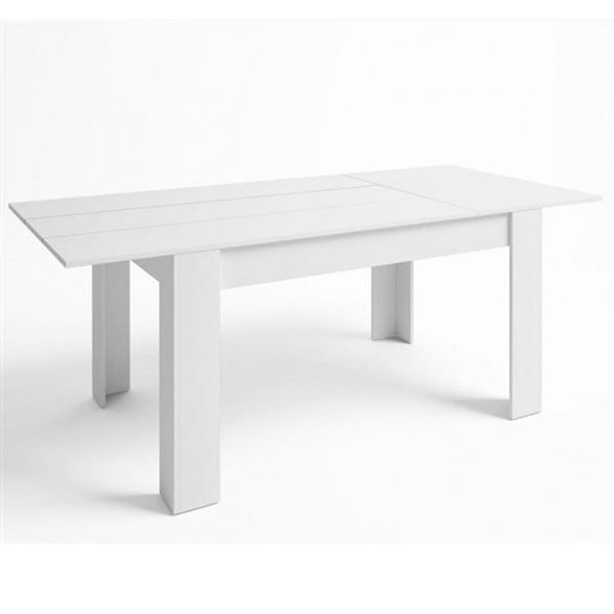 Mesa de comedor Bass extensible blanco mate 76,1x140,4-200x90,4 cm - 4