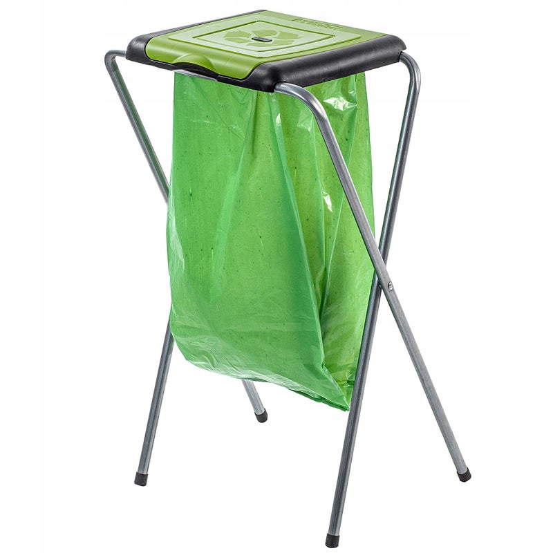 KOSZ STOJAK DO SEGREGACJI ŚMIECI 1 STANOWISKO NA WORKI 120L STELAŻ