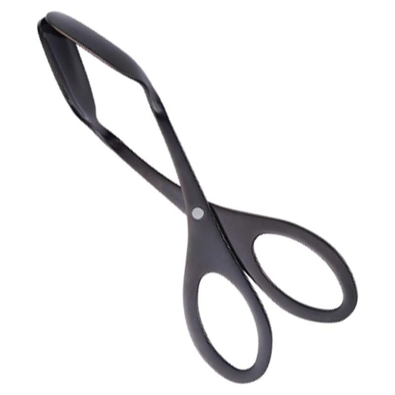 Pinze per griglia in inossidabile acciaio, forbici, with manici comodi, pinze per pane per grigliare, arrostire, friggere, nere