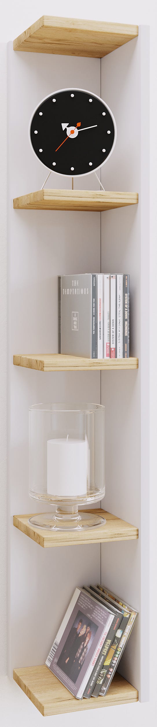 VCM Estante permanente Honsa Blanco / Roble de miel H. 97 x B. 15 x T ...