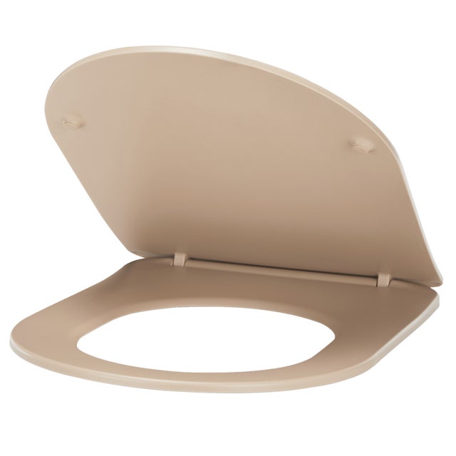 Abattant WC avec frein de chute en thermodur ultra fin coloris Taupe NOYON & THIEBAULT