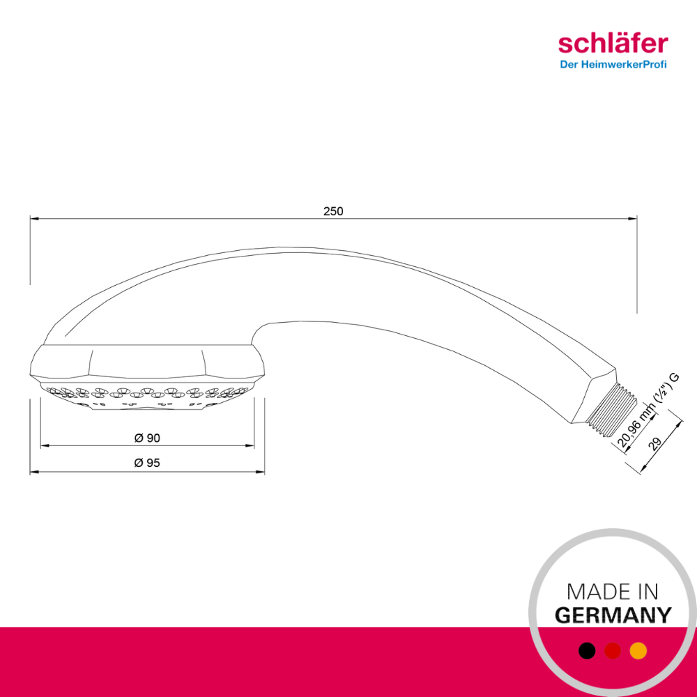 Pommeau De Douche Rond Chromé Monsun De Lux - Anti-calcaire, Jet Pluie, Ø 25 Cm, Facile à Nettoyer