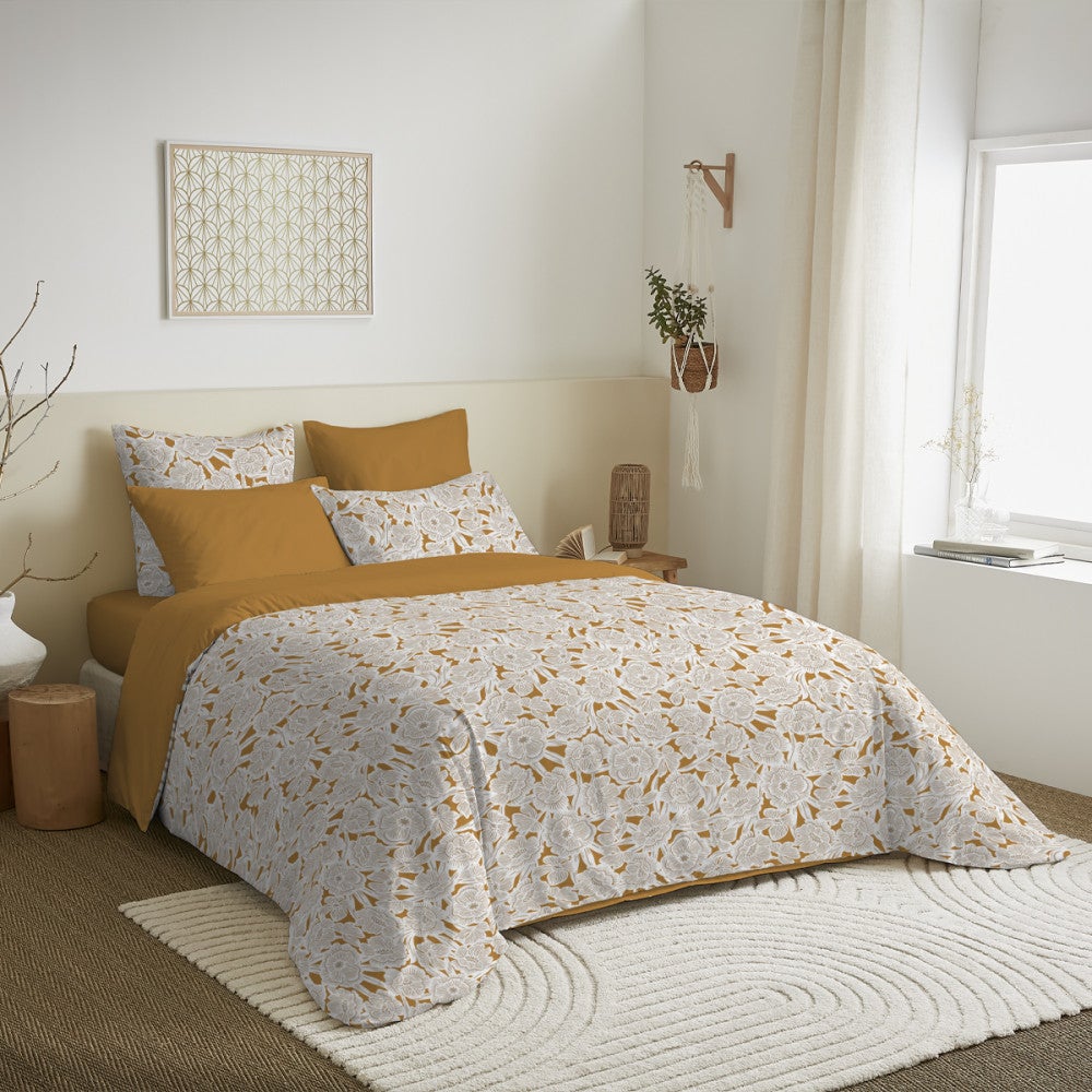 Happy Linen Company Federe Reversibili Per Cuscini 43x43 Cm, Tema Dinosauri, Bianco E Multicolore, 2 Pezzi, In Misto Poliestere-Cotone