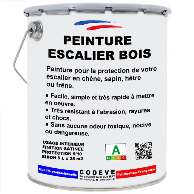 Peinture Escalier Bois 5 L Codeve Bois RAL 6018 Vert Jaune peinture-escalier-bois-5-l-codeve-bois-ral-6018-vert-jaune