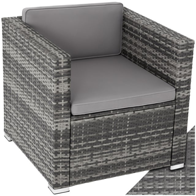 TECTAKE Sillón de ratán robusto