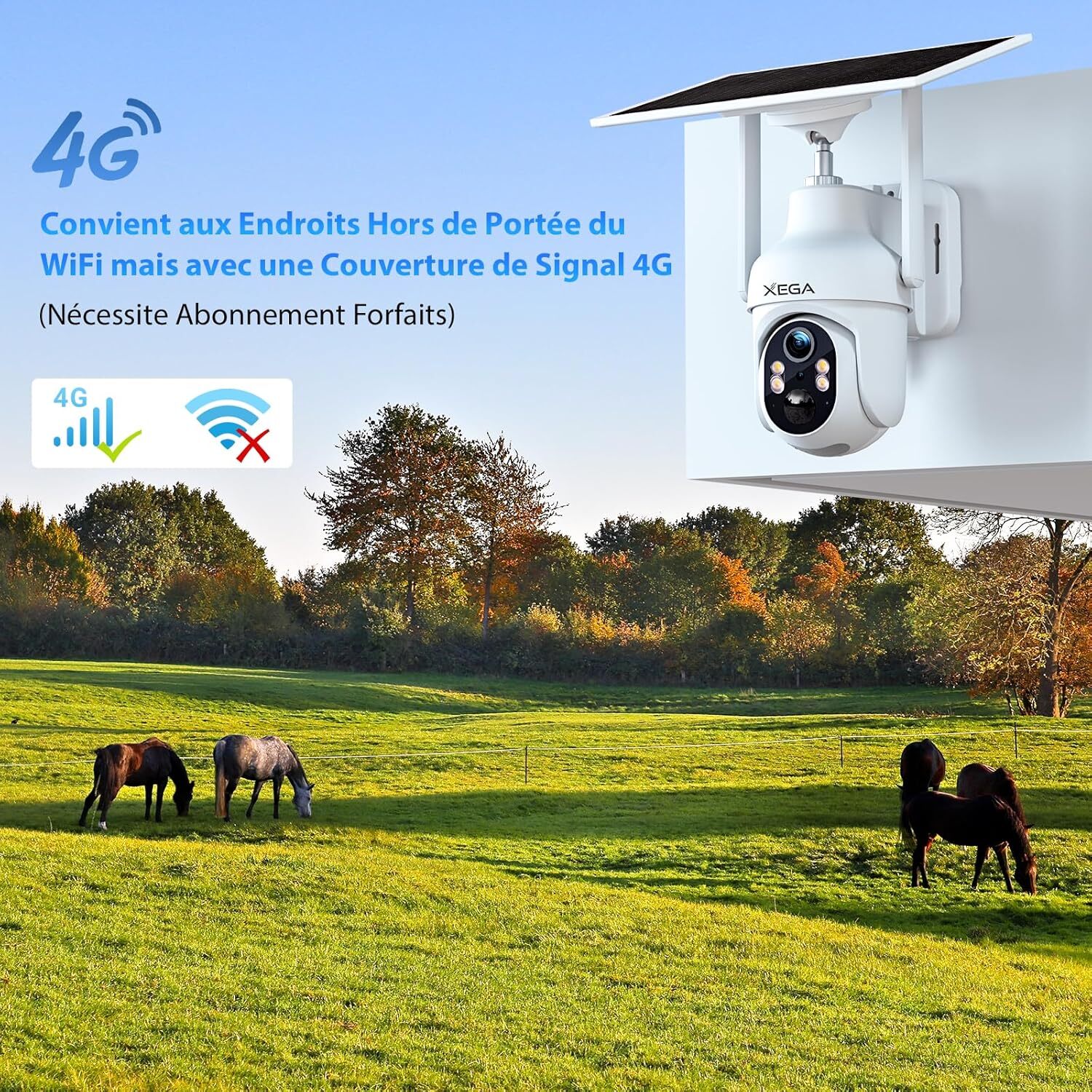 Telecamera 4G Esterna Xega Con Pannello Solare - 2K HD, Visione Notturna, Audio Bidirezionale - Foto 8