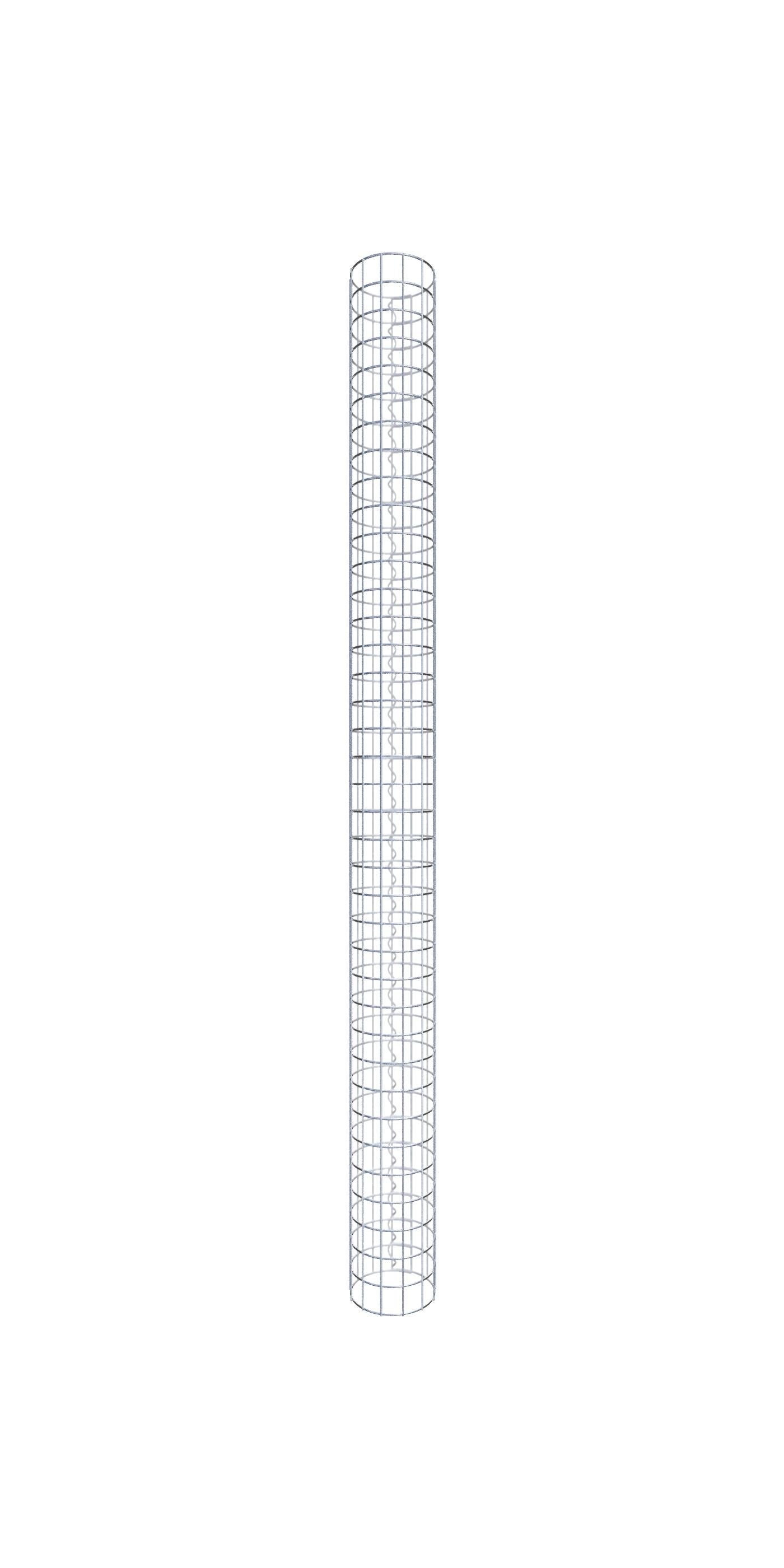 Kolumna gabionowa średnica 22 cm MW 5 x 5 cm okrągła - wysokość: 190 cm