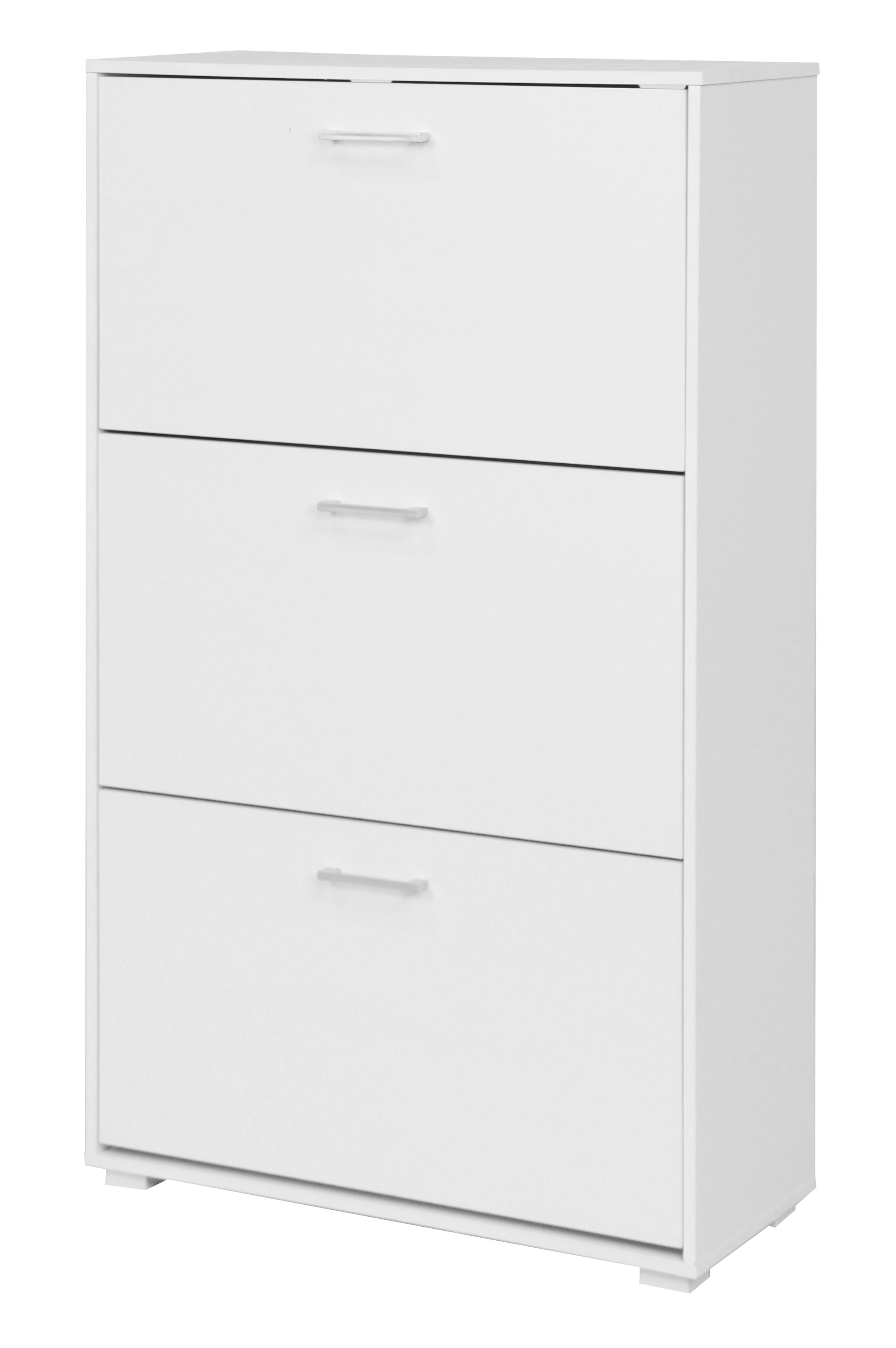 King Home SCARPIERA A TRE SCOMPARTI 67x28x112h cm bianca - 2