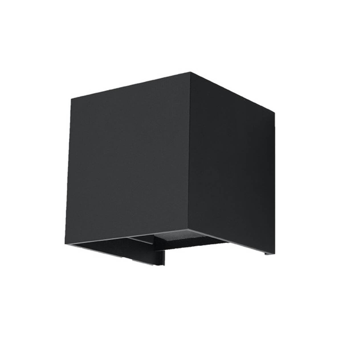 Kinkiet ścienny Luca czarny LED 7W 3000K 328lm do łazienki wym: 10 x 10 x 10 cm aluminium IP54 Sollux Lighting