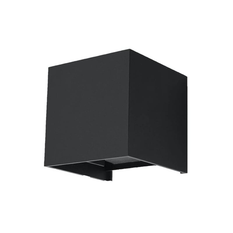 Kinkiet ścienny Luca czarny LED 7W 3000K 328lm do łazienki wym: 10 x 10 x 10 cm aluminium IP54 Sollux Lighting