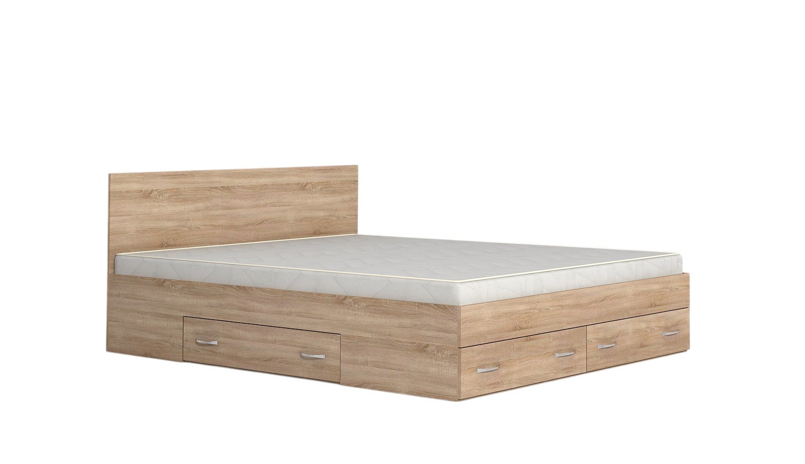 Letto matrimoniale con contenitore rovere LG12 | Leroy Merlin