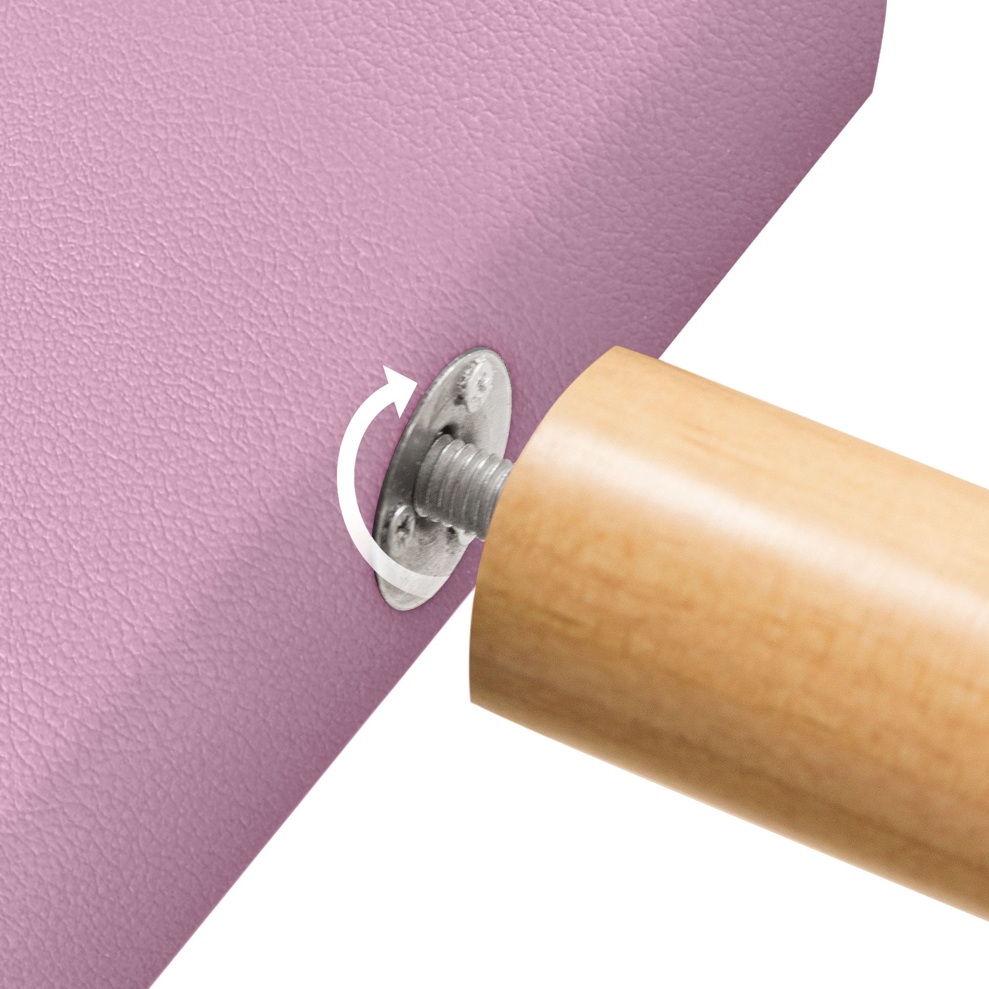 DHOME Cabecero de Polipiel Liso y con Patas cabeceros Cabezal tapizado Cama (Polipiel Rosa, 135cm (Camas 120/135/140)) - 6