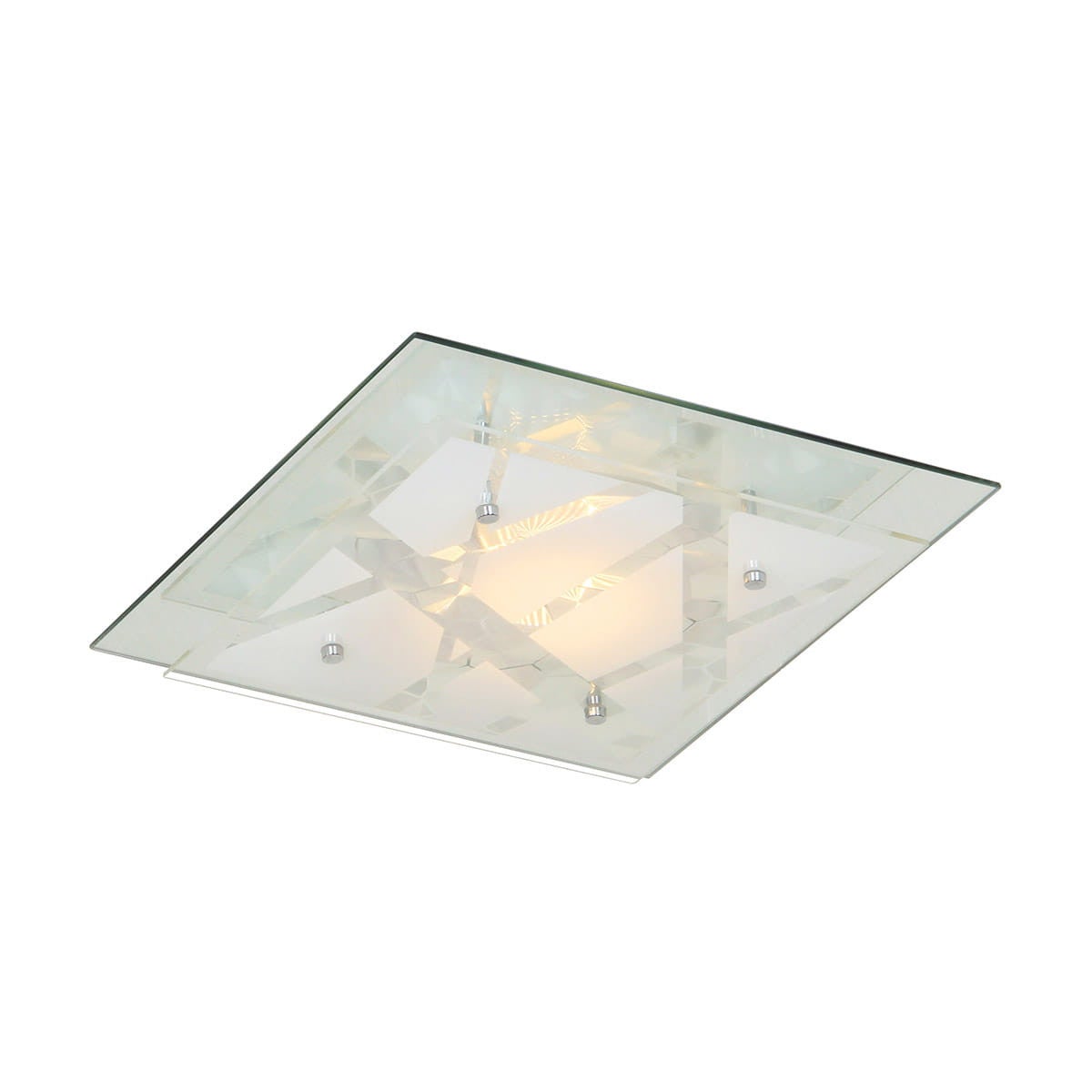 Plafon Mertu kwadratowy biały LED 12W 3000K 670lm wym: 7 x 33,5 cm IP20 szkło Italux