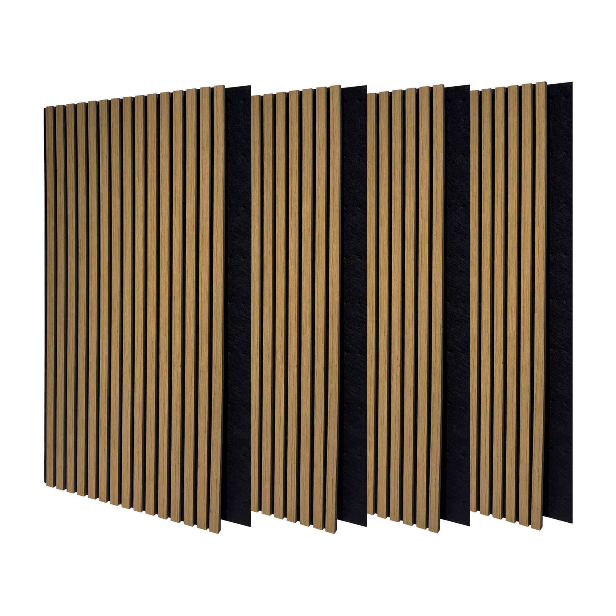 Pack 4 panel acústico de pared rectangular roble natural - calm 120x60x2cm
