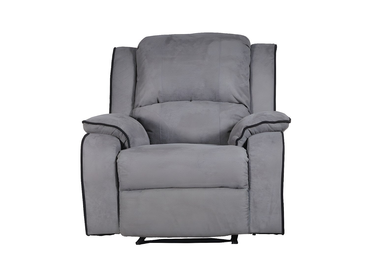 Fotel z funkcją relax z mikrofibry HERNANI - Szary