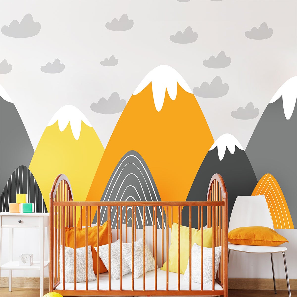 Vinilo niño escandinavo de montaña anouska - adhesivo de pared - revestimiento sticker mural decorativo - 90x135cm - 3