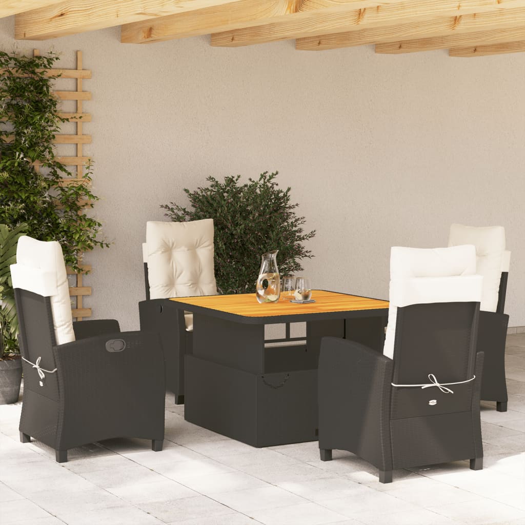 VIDAXL - Set Da Pranzo Da Giardino 11 Pz Con Cuscini Polyrattan Grigio