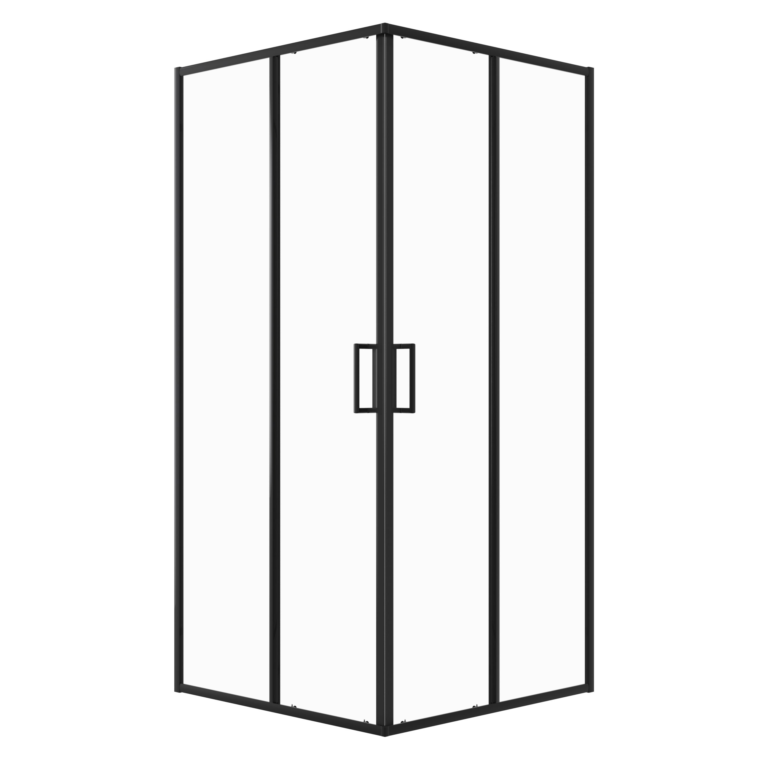 Kabina prysznicowa FERMI kwadratowa 90x90cm czarna SEVANTE