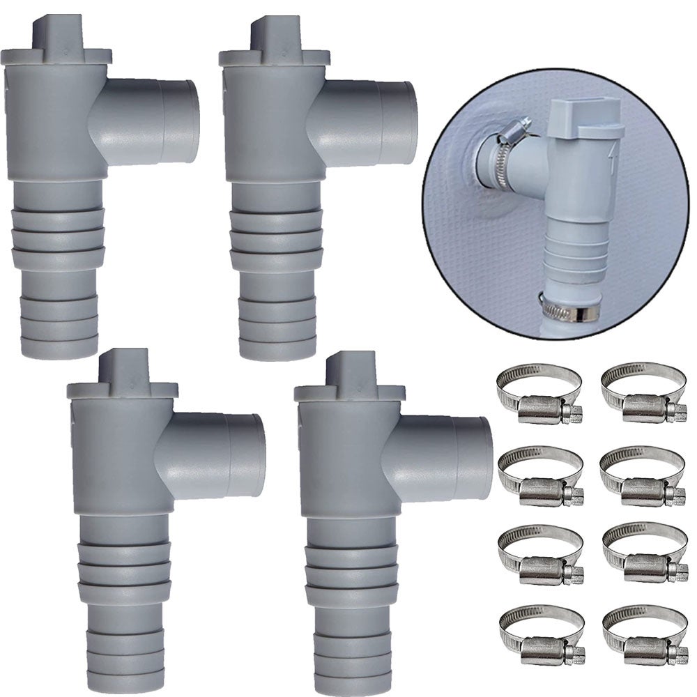 Raccordo A T Per Piscina 32mm Con 3 Fascette Stringitubo – Kit Ant Perdite Per Tubi Da Piscina, Adattatore 3 Vie - 4