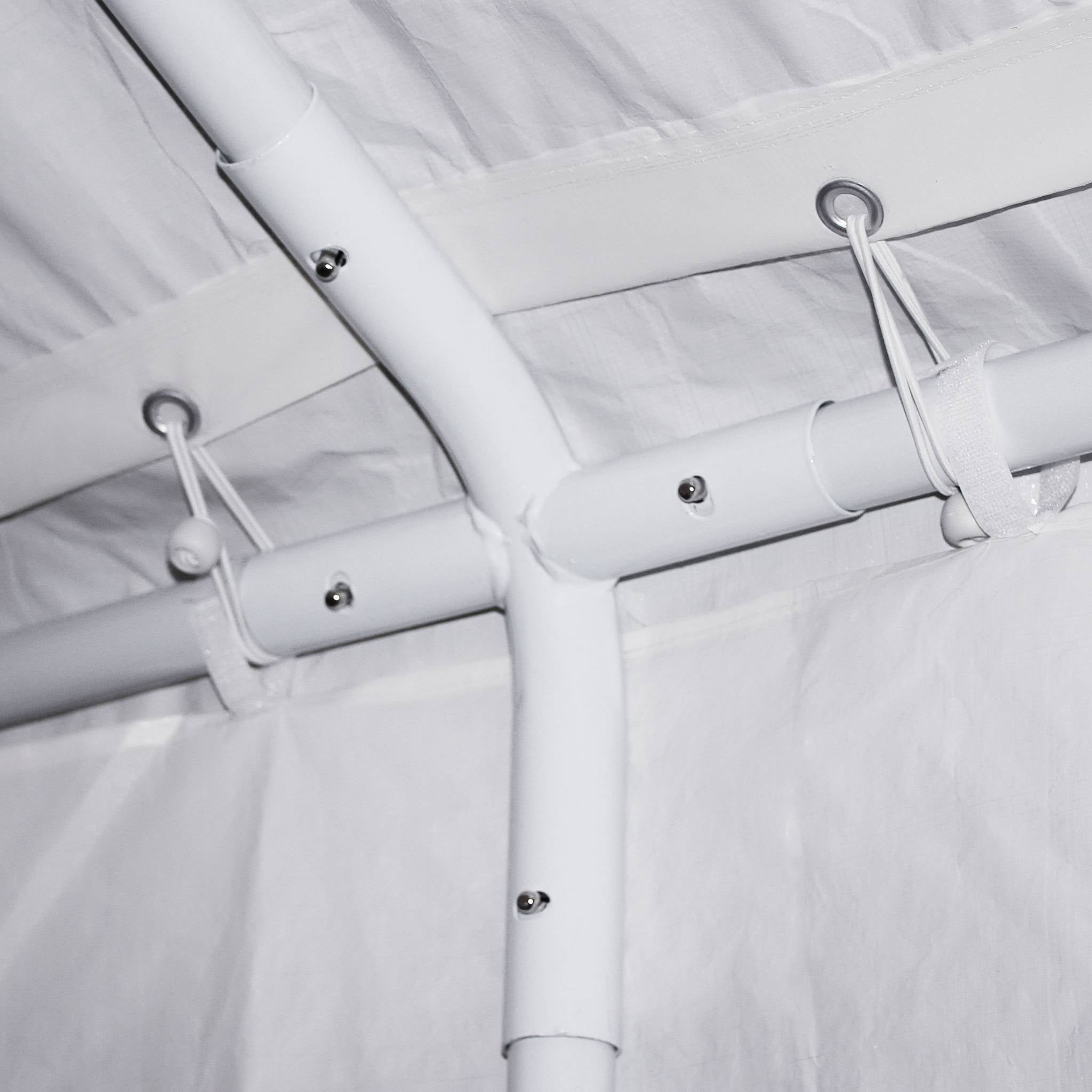 Tente de réception 4 x 8 m - Lutecia - Blanc - tente de jardin idéale pour réception à utiliser comme pavillon. - 8