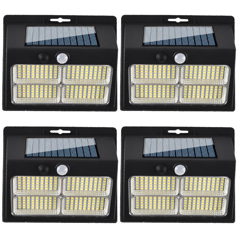 Zewnętrzne lampy solarne z diodami LED z czujnikiem ruchu tryby oświetlenia bezpieczeństwa ściennego do ogrodzenia ogrodu podwórza zestaw sztuk