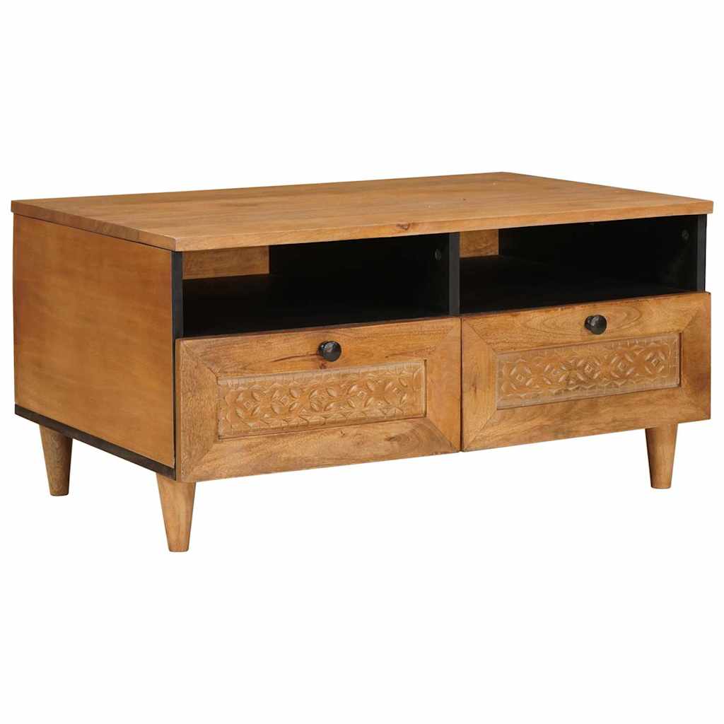 Stolik kawowy Jasnobrązowy 80 x 54 x 40 cm lite drewno mango