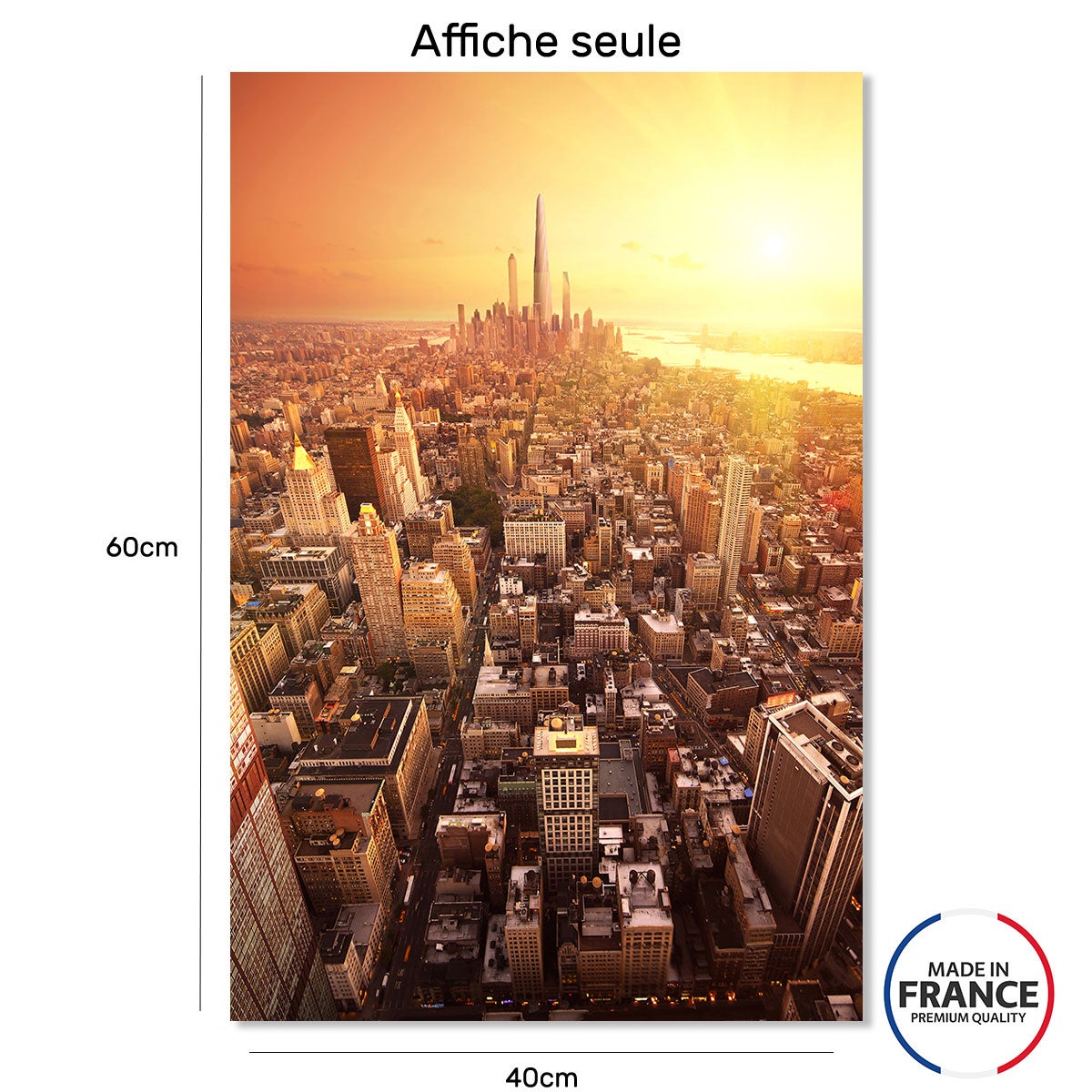 Poster New York Tramonto - 40x60cm - made in France - 2