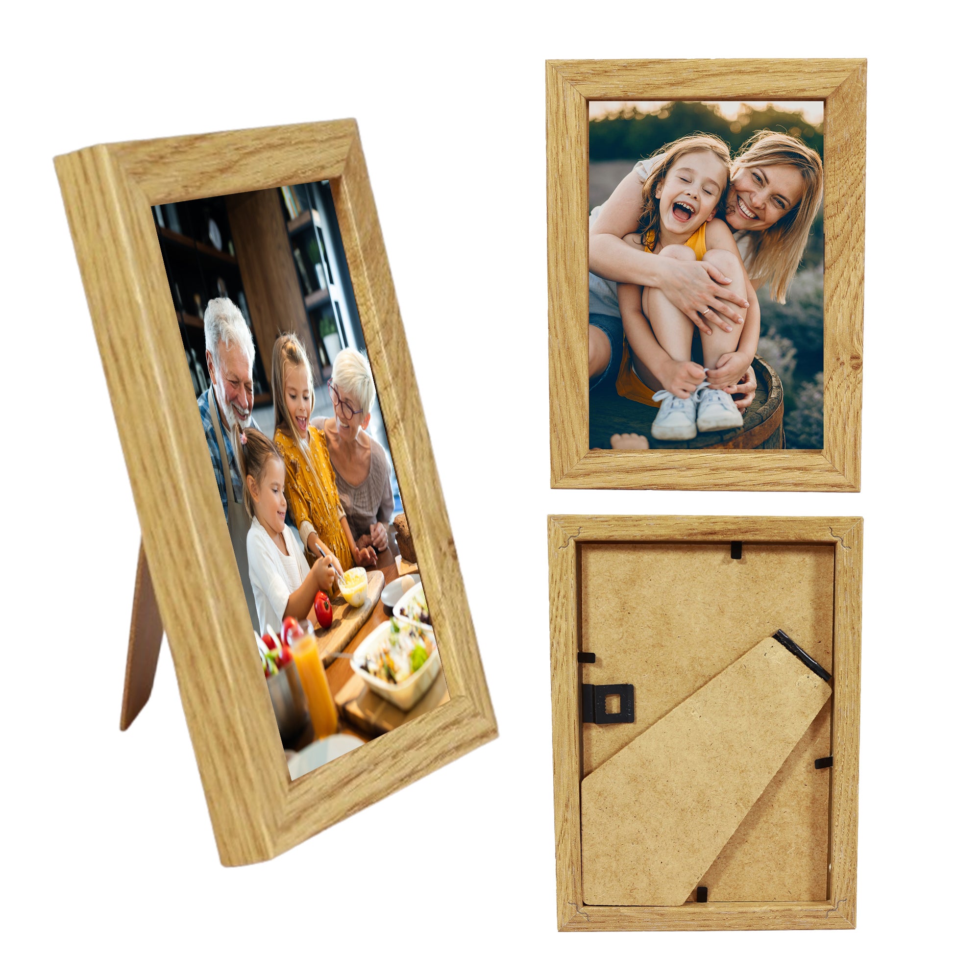 Hampton Frames Cadre Photo Carré 30x30cm Effet Chêne Pack De 1