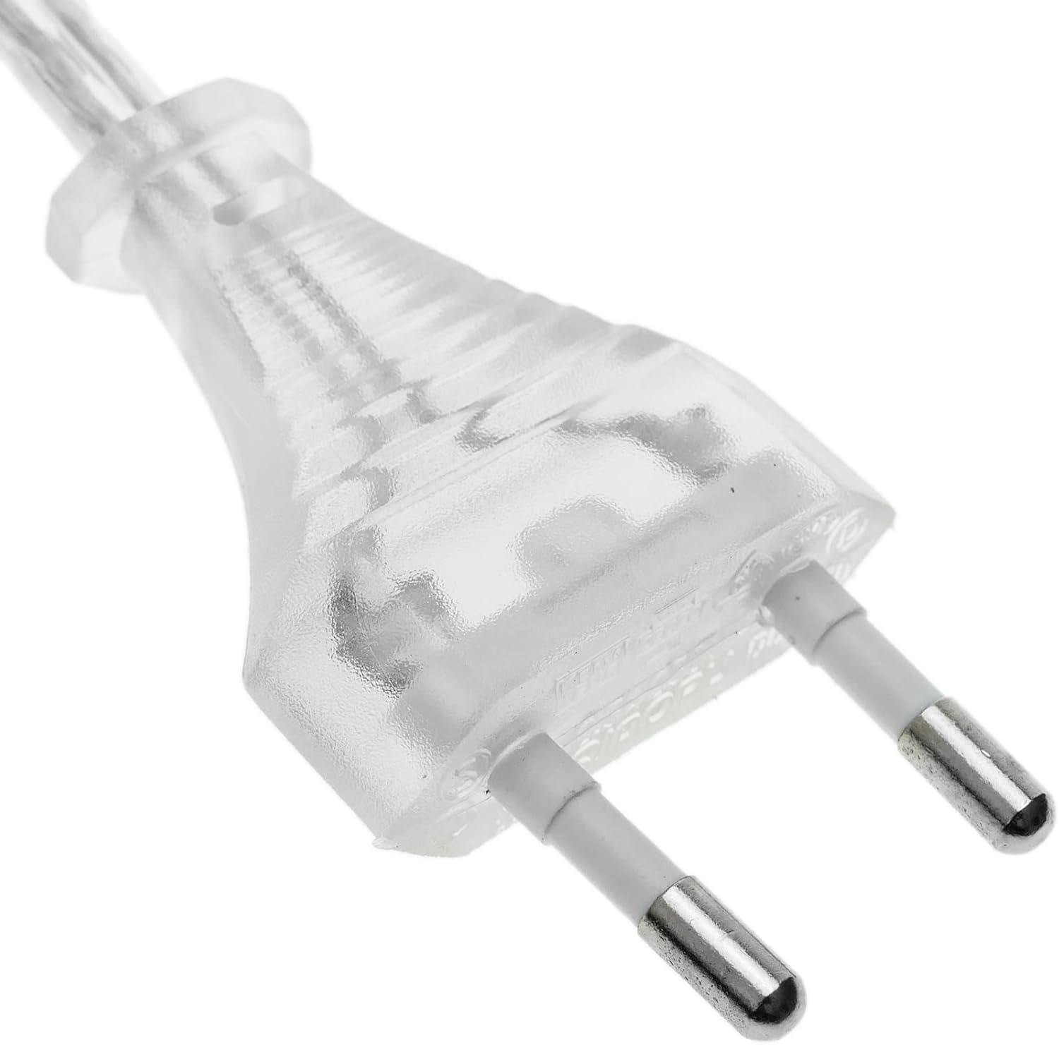Câble d'alimentation avec interrupteur, prise européenne 130 cm, 220V, transparent, adapté pour prises, alimentations et douilles. - 2