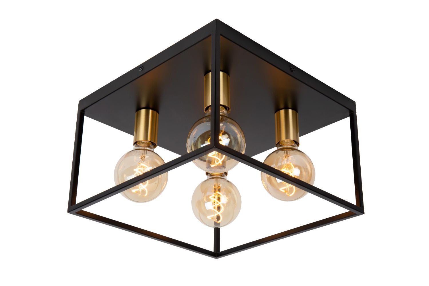 Lampa sufitowa RUBEN czarna 4xE27x40W metal wym:22,5x36x36cm IP20 Lucide