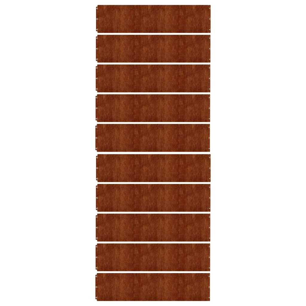 Bordures de pelouse 10 pcs 25x103 cm acier corten flexible vidaXL - 5