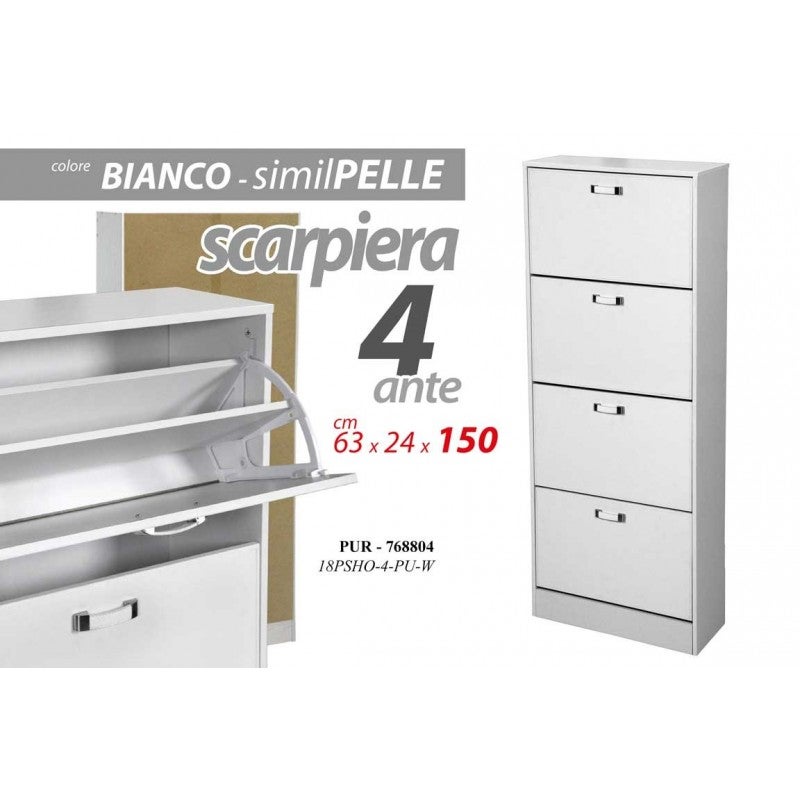 Double Scarpiera 4 Ribalte Bianca - 3