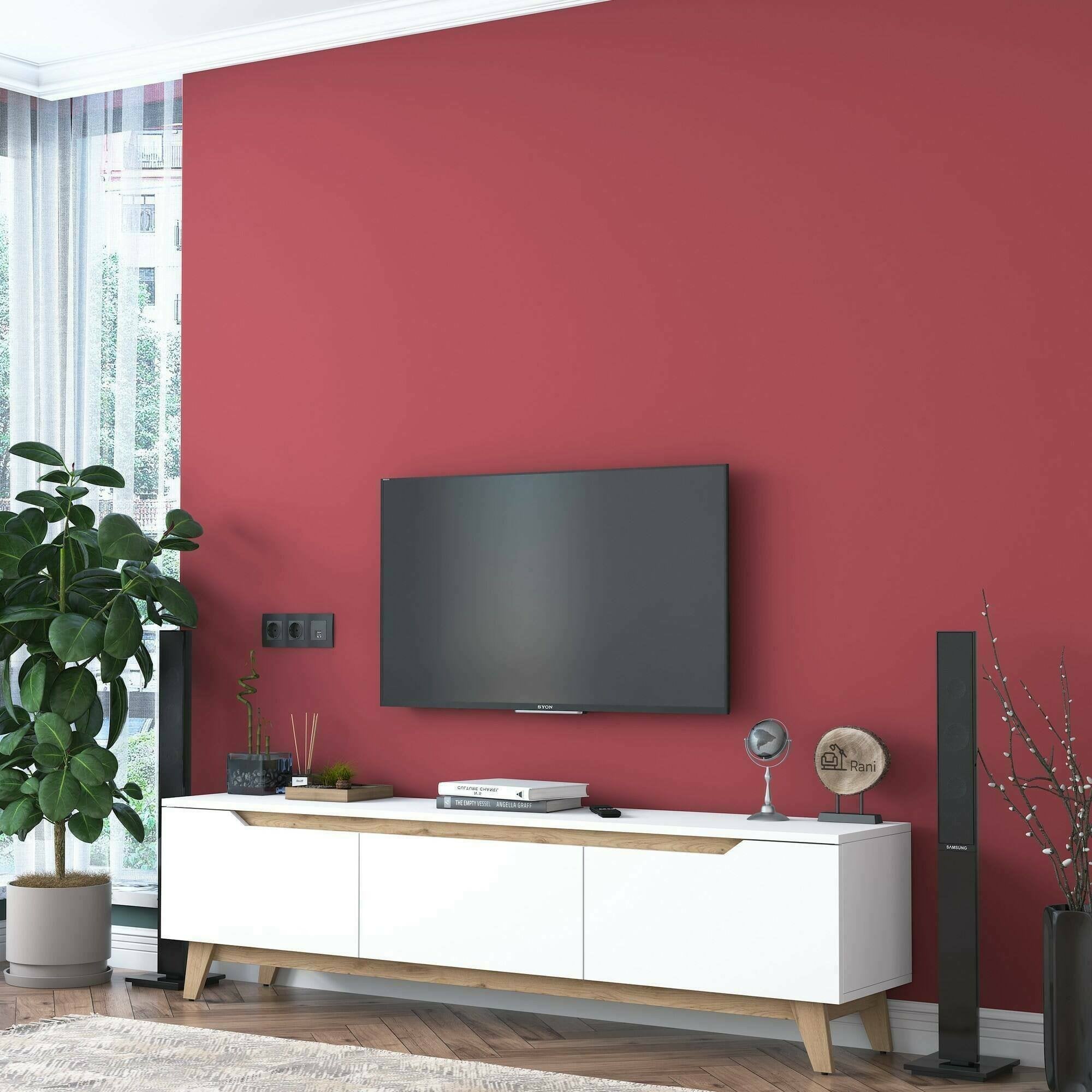 Mobile porta TV Cor, Credenza da soggiorno, Armadio basso per TV