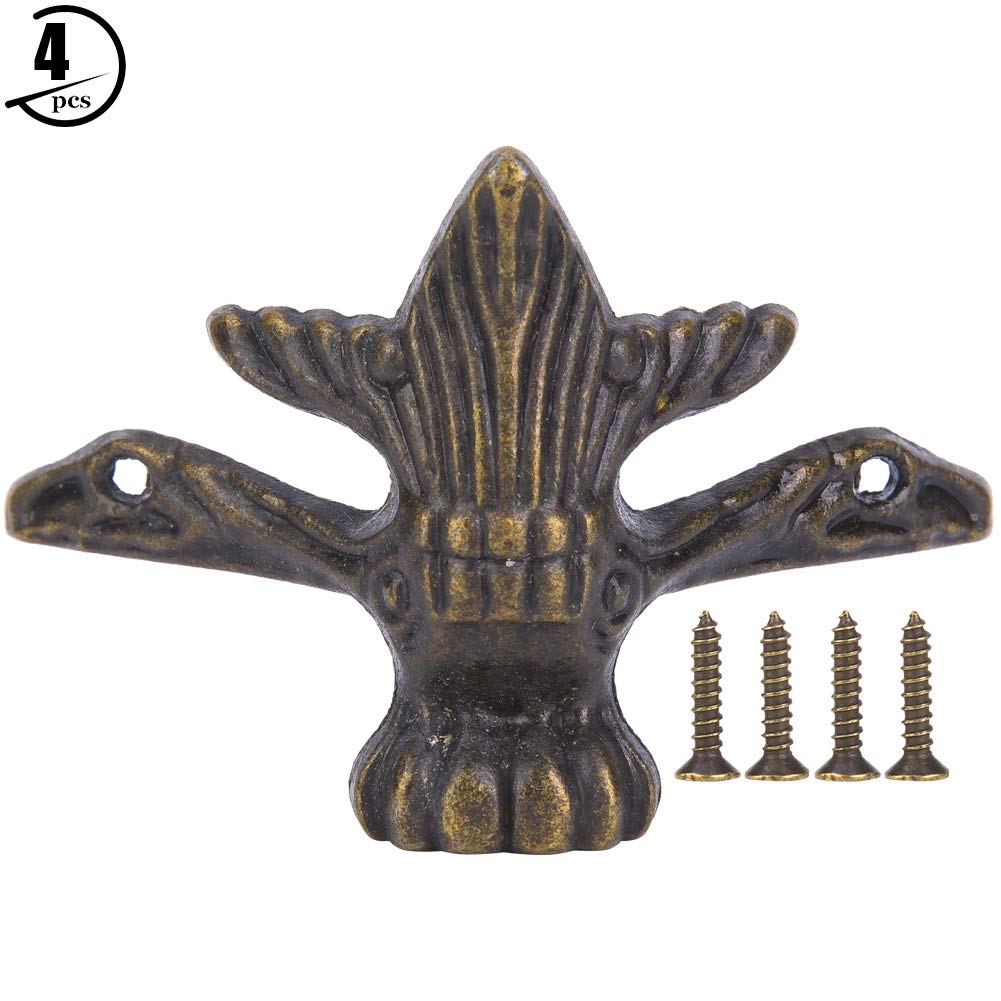 50 Protecteurs D'Angle Métal Bronze Antique Vintage - Avec Vis, Pour Meubles Et Boîtes