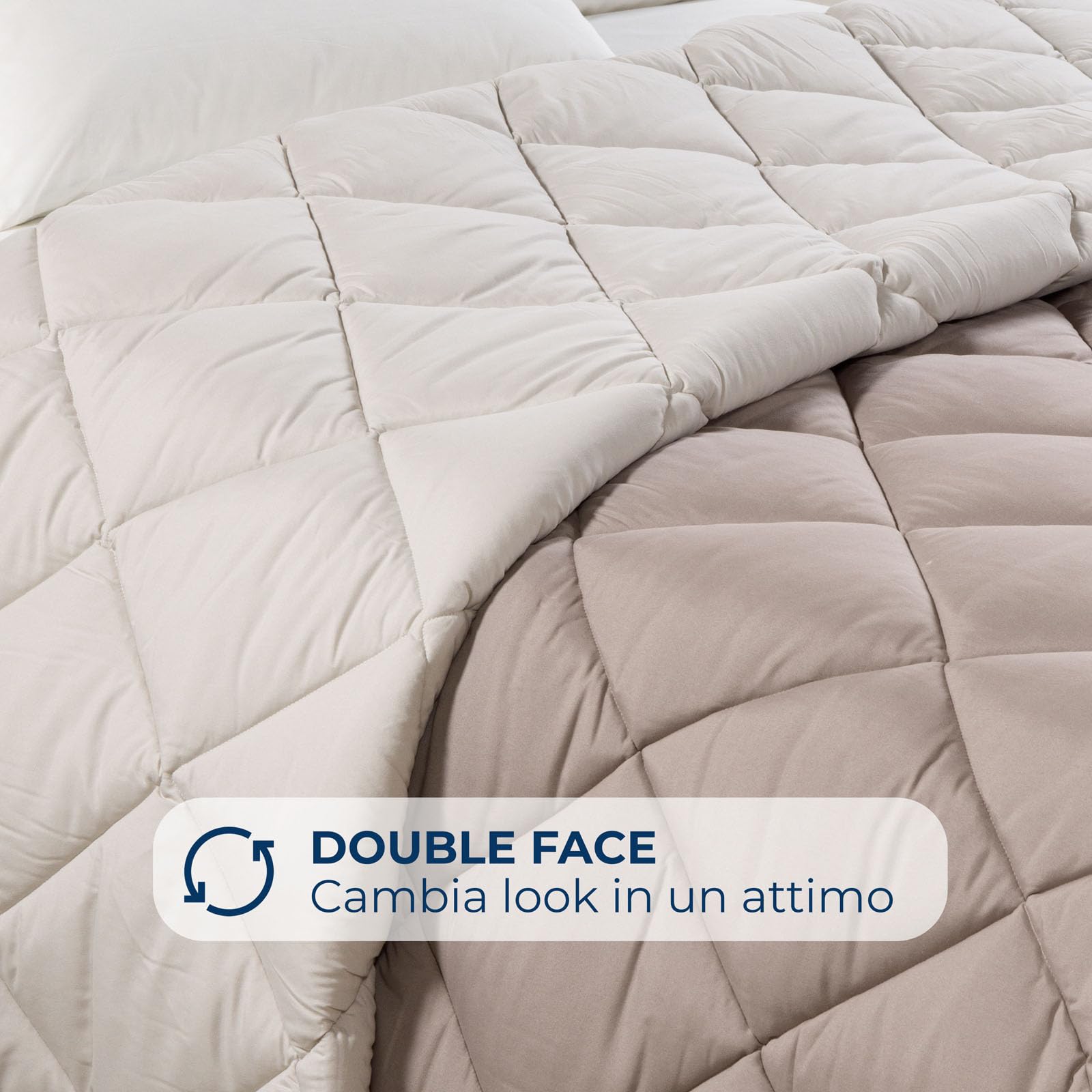 Caleffi - Trapunta Una Piazza e Mezza 220x265 Microfibra, Piumone Una Piazza e Mezza Morbido Avvolgente, Trapunta Invernale Imbottita Resistente Lavab - 2